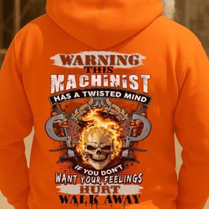 Warning Twisted Mind - Machinist Skull Design